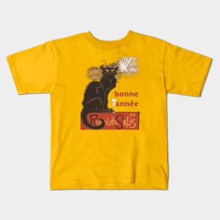 Bonne Annee Happy New Year Le Chat Noir Kids T-Shirt